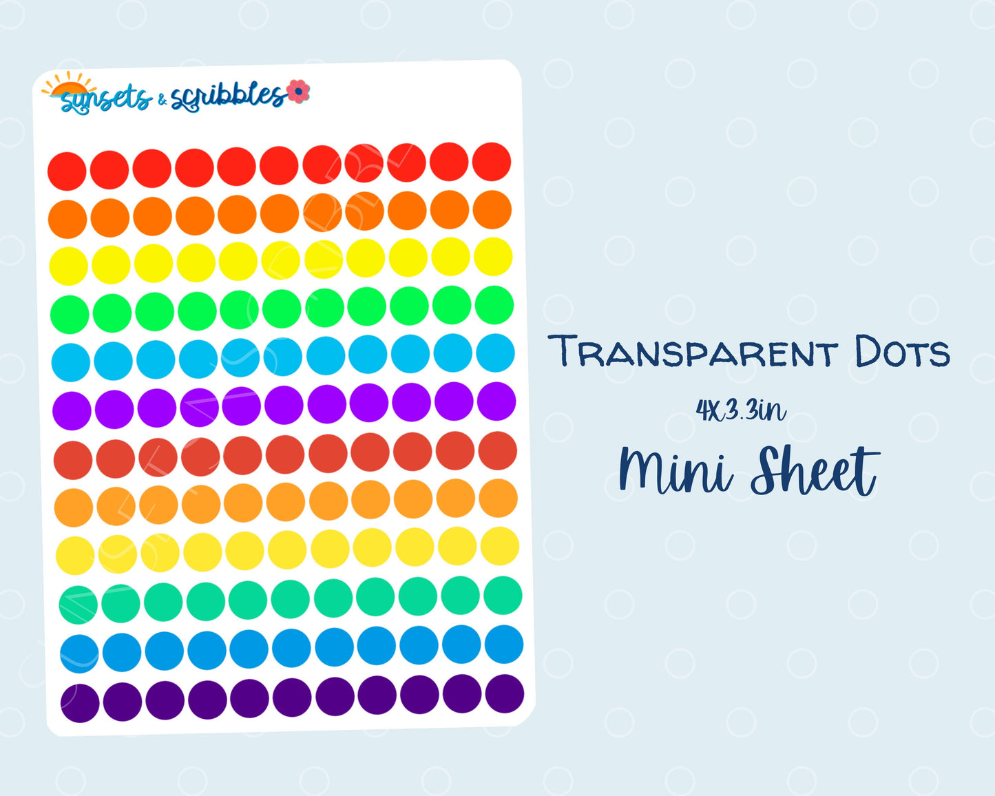 Rainbow Translucent Dots