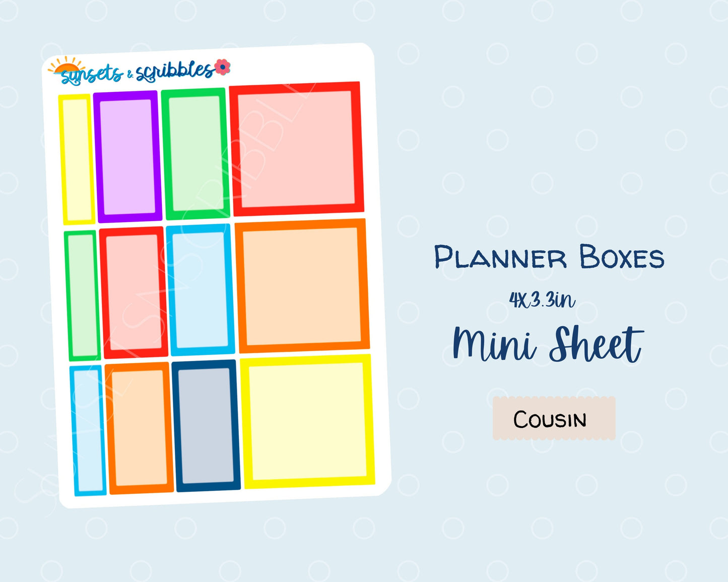 Planner Boxes Sticker Sheet