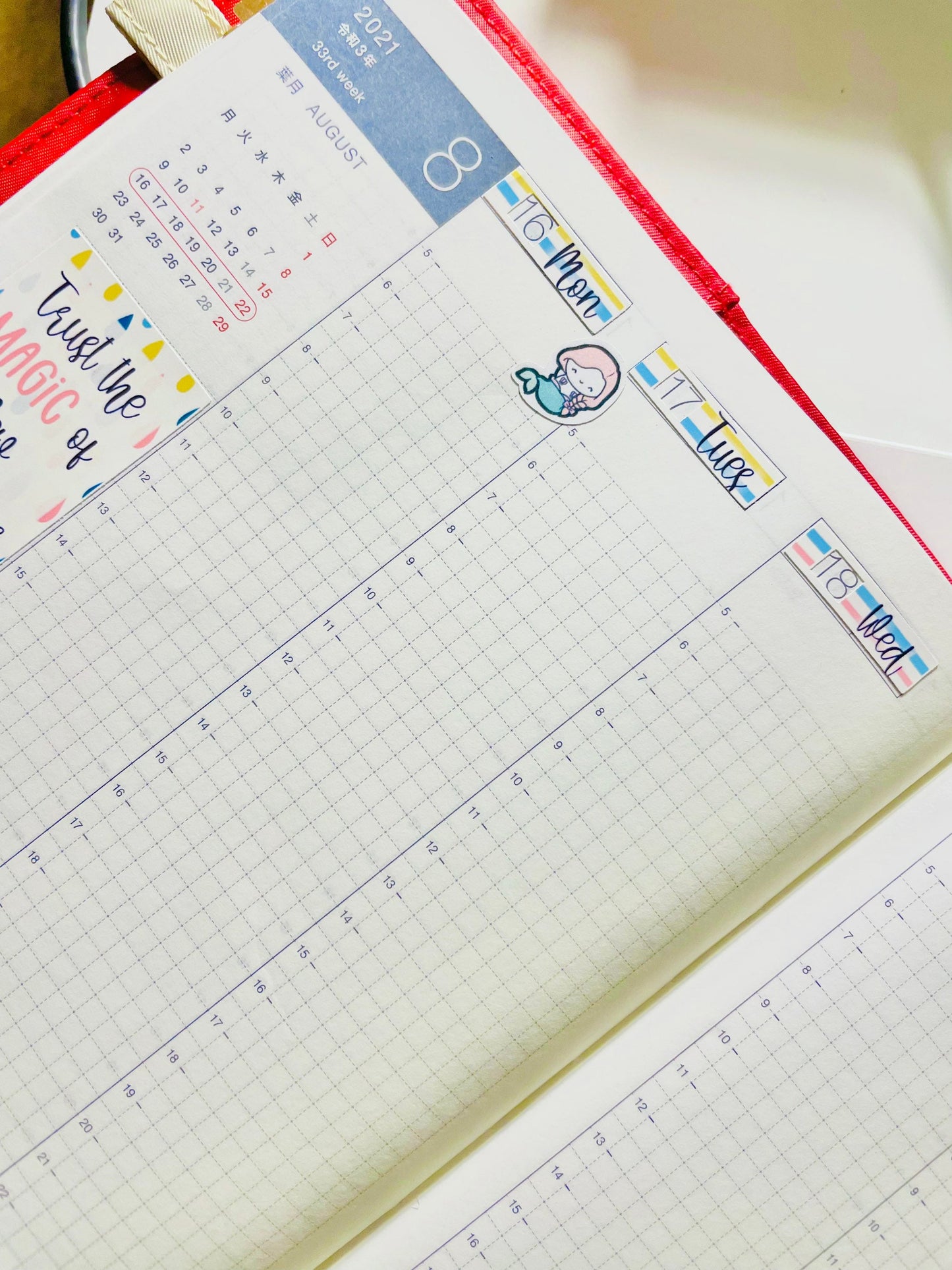 Boho Raindrop Hobonichi Cousin Weekly Planner Stickers