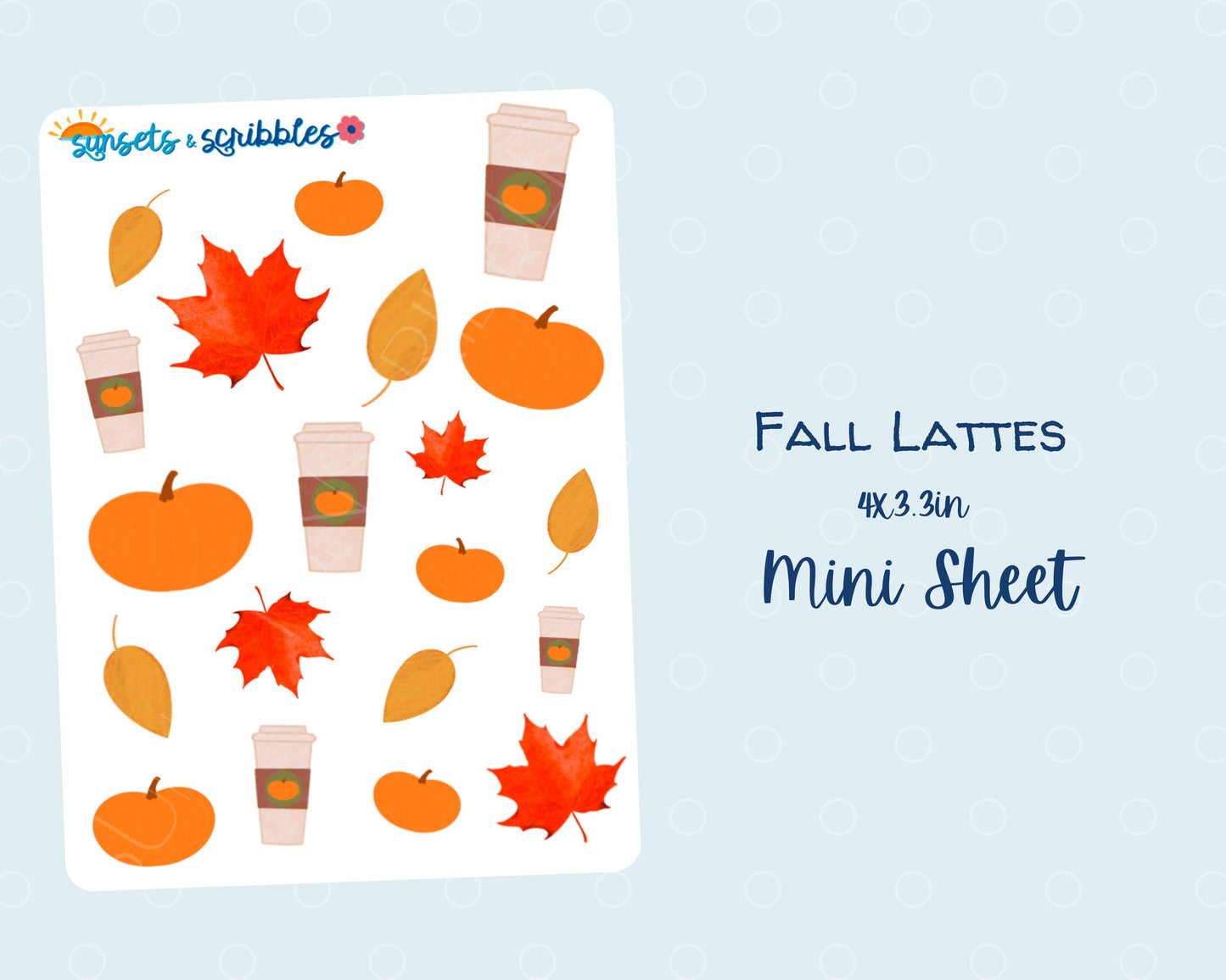 Fall Pumpkin/Pumpkin Spice Latte Stickers