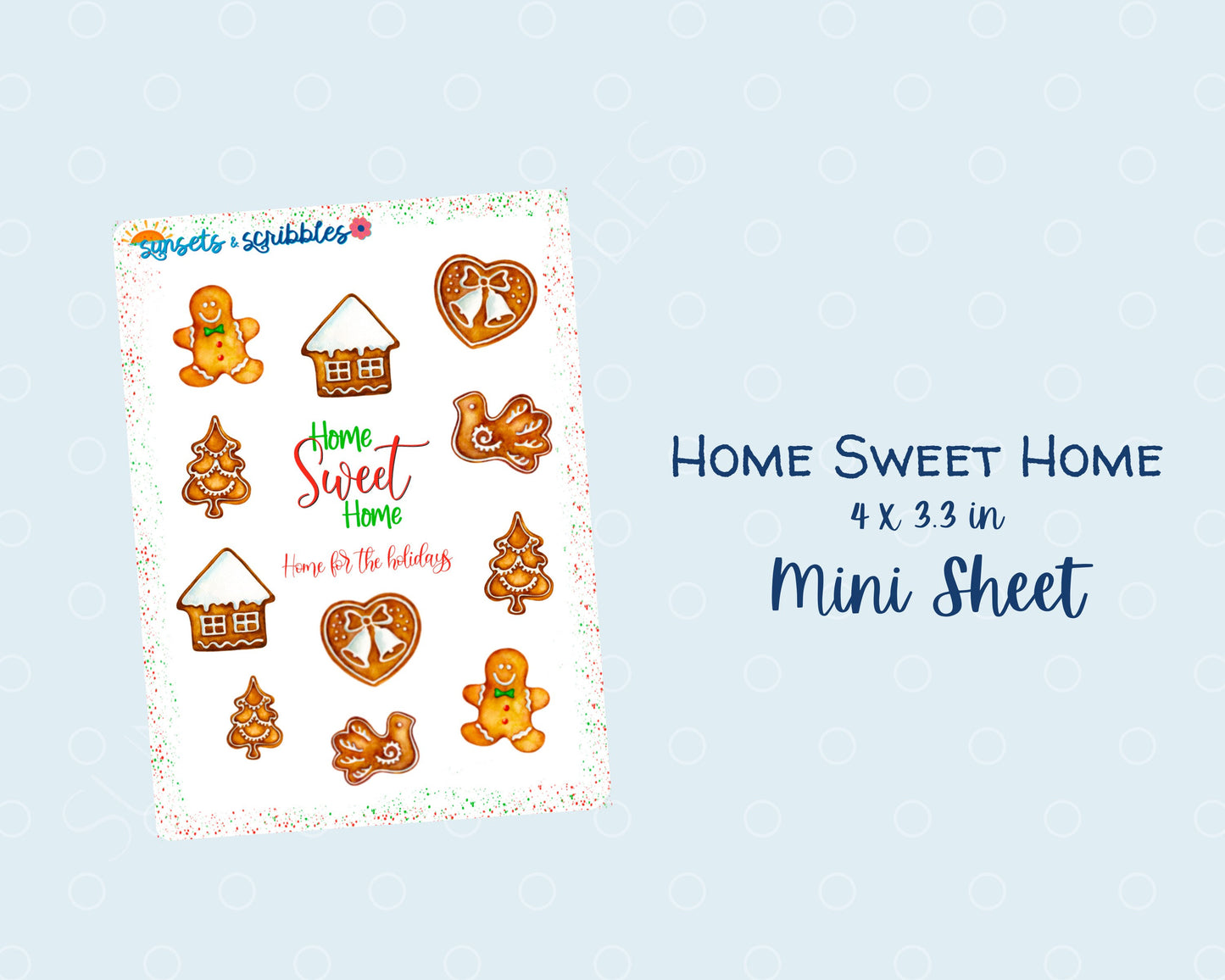 Home Sweet Home Gingerbread Stickers