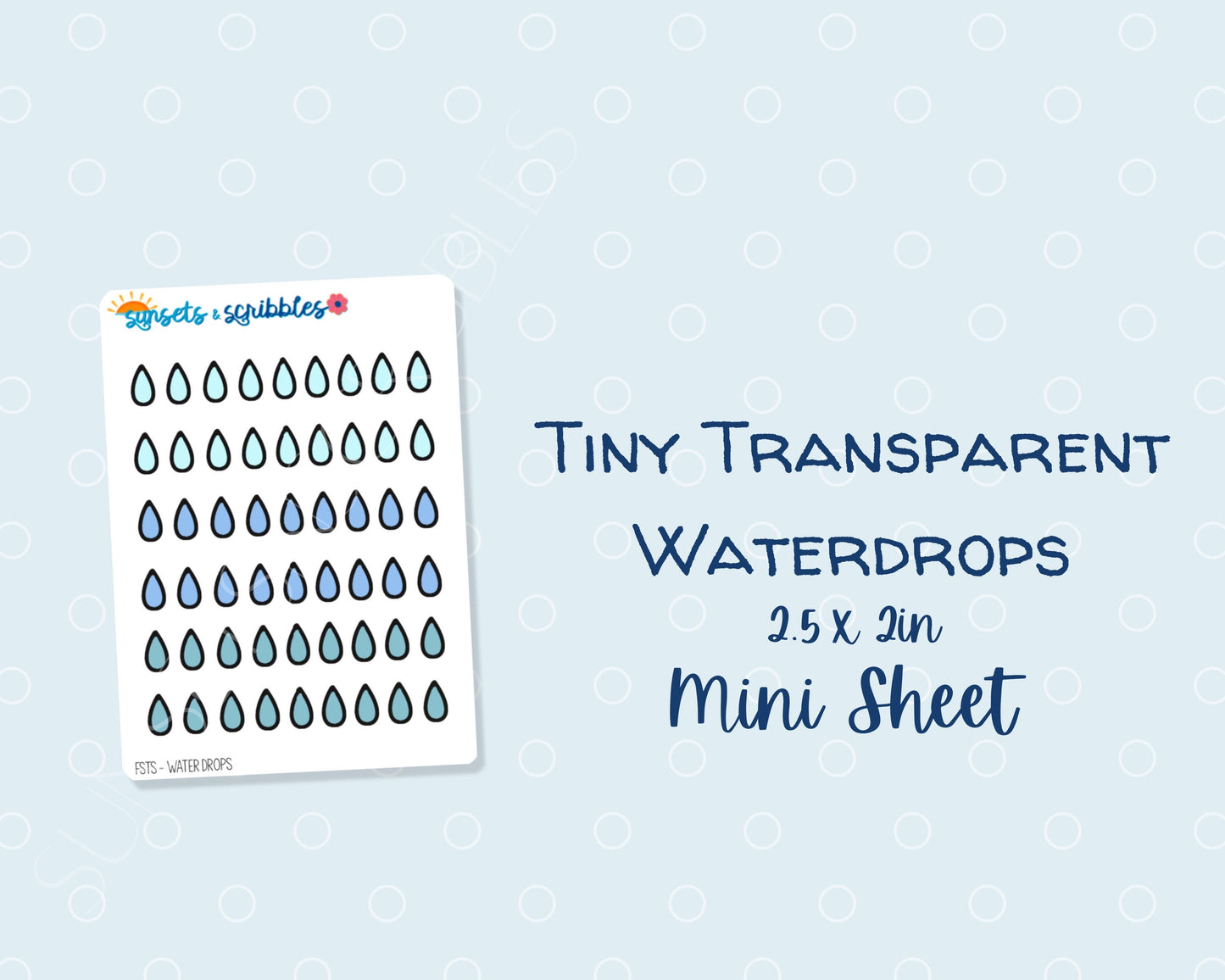 Tiny Translucent Water Drops