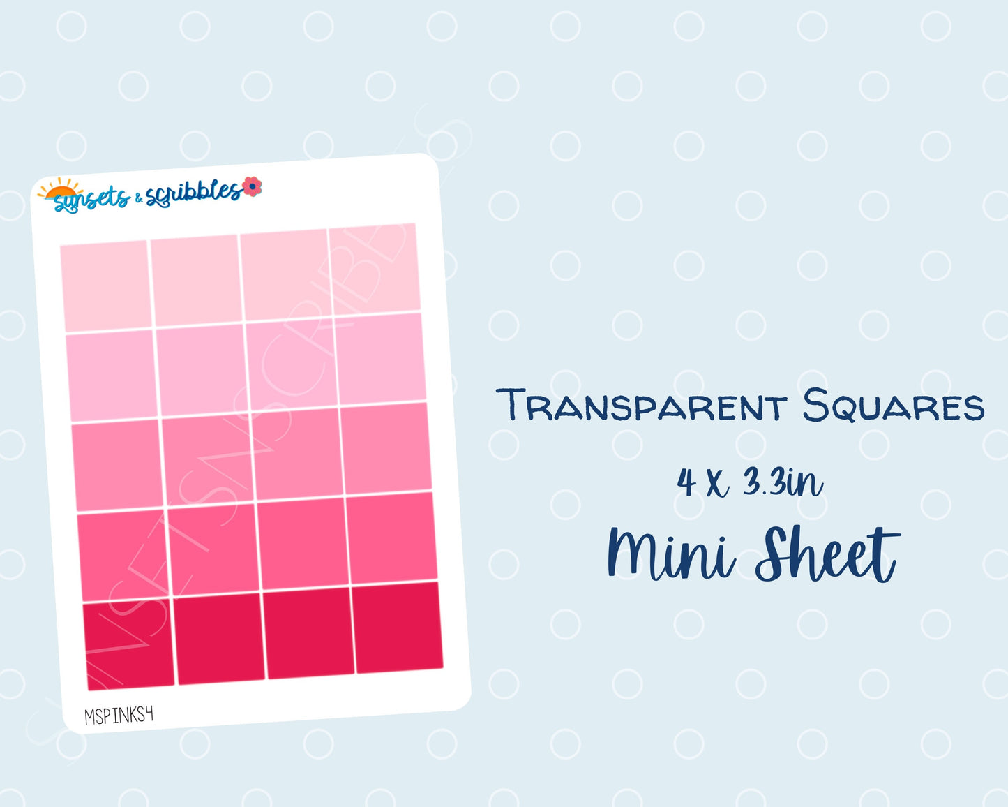 Translucent Square Stickers