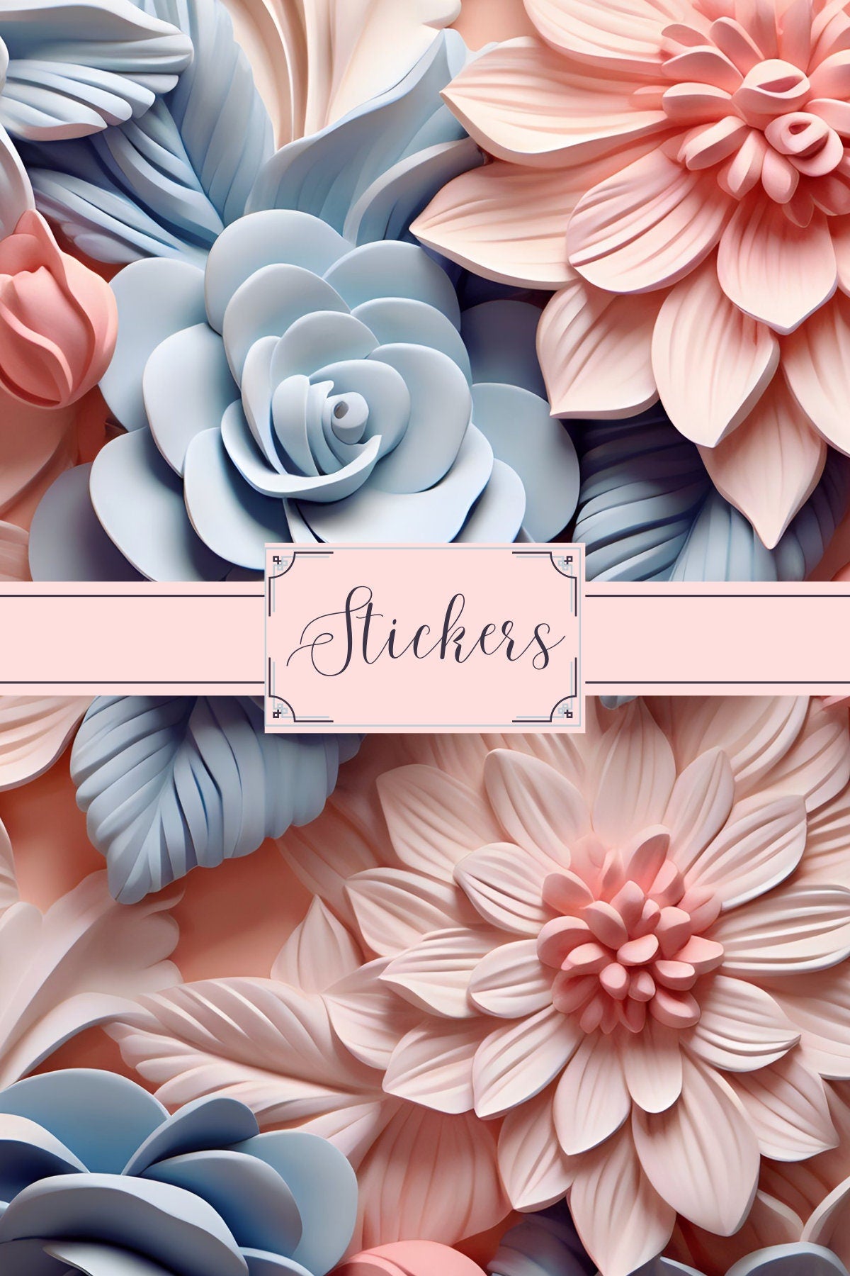 Reusable Sticker Book - Florals (4x6 or 5x7)