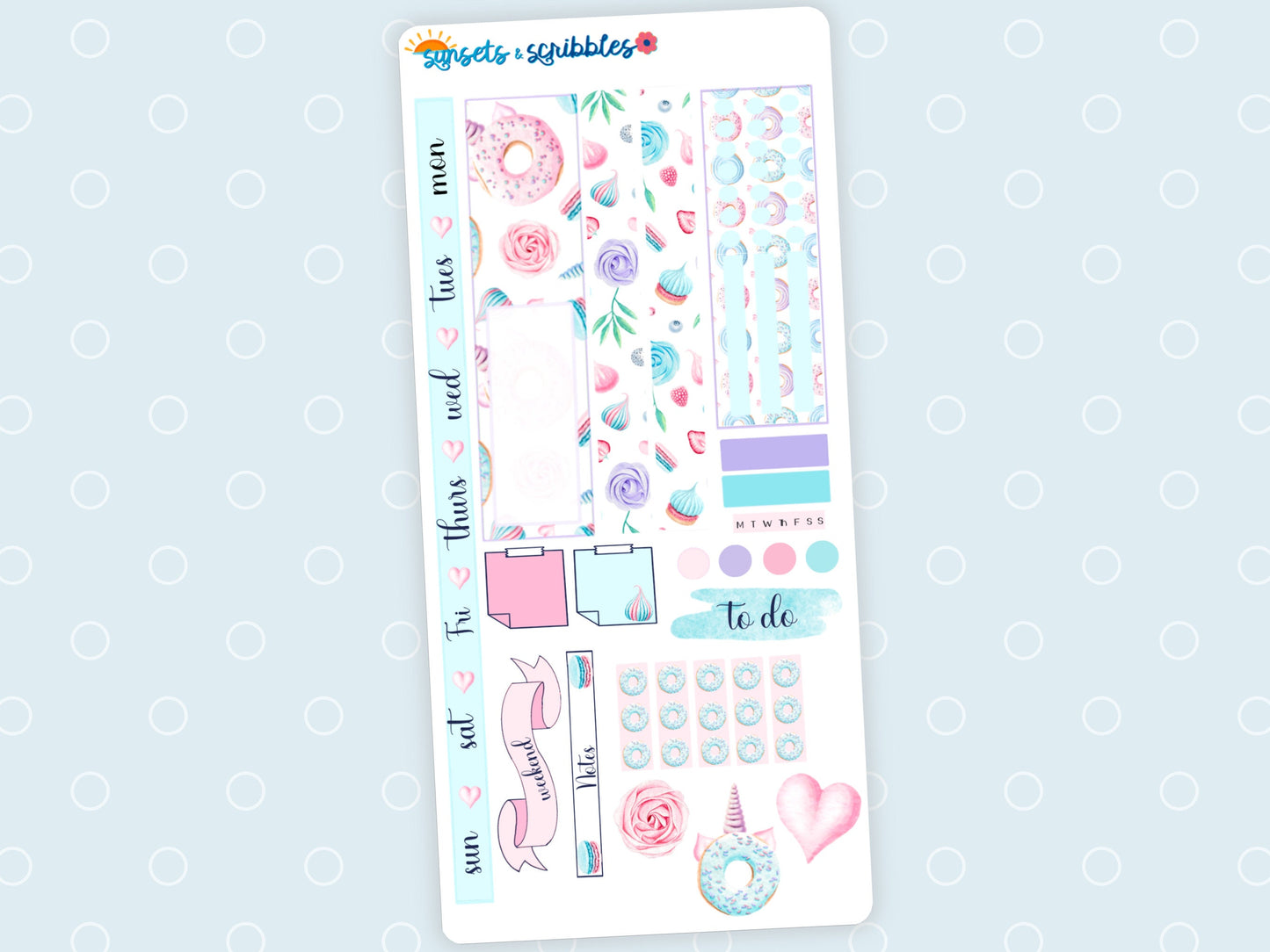 Cupcake Hobonichi Weeks Monthly Planner Stickers