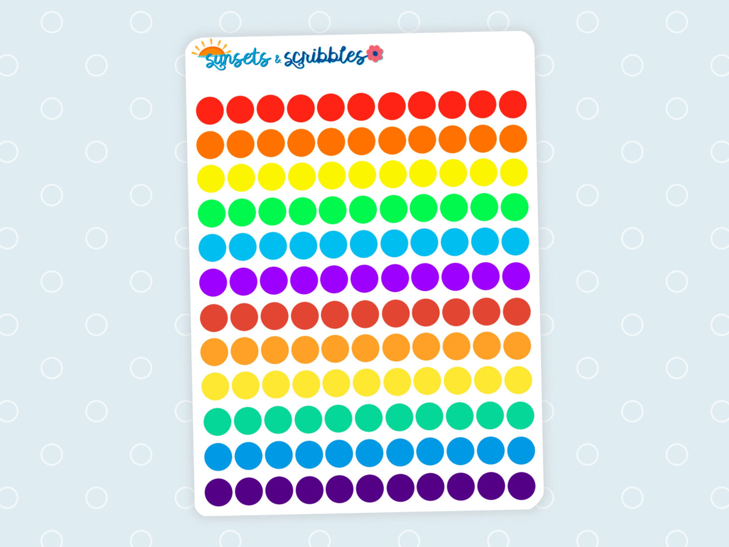 Rainbow Translucent Dots