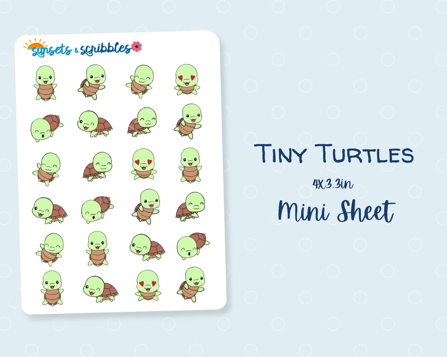 Turtle Stickers Small or Large