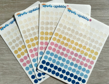 Translucent Dot "Boho Raindrops" Color-Way Stickers