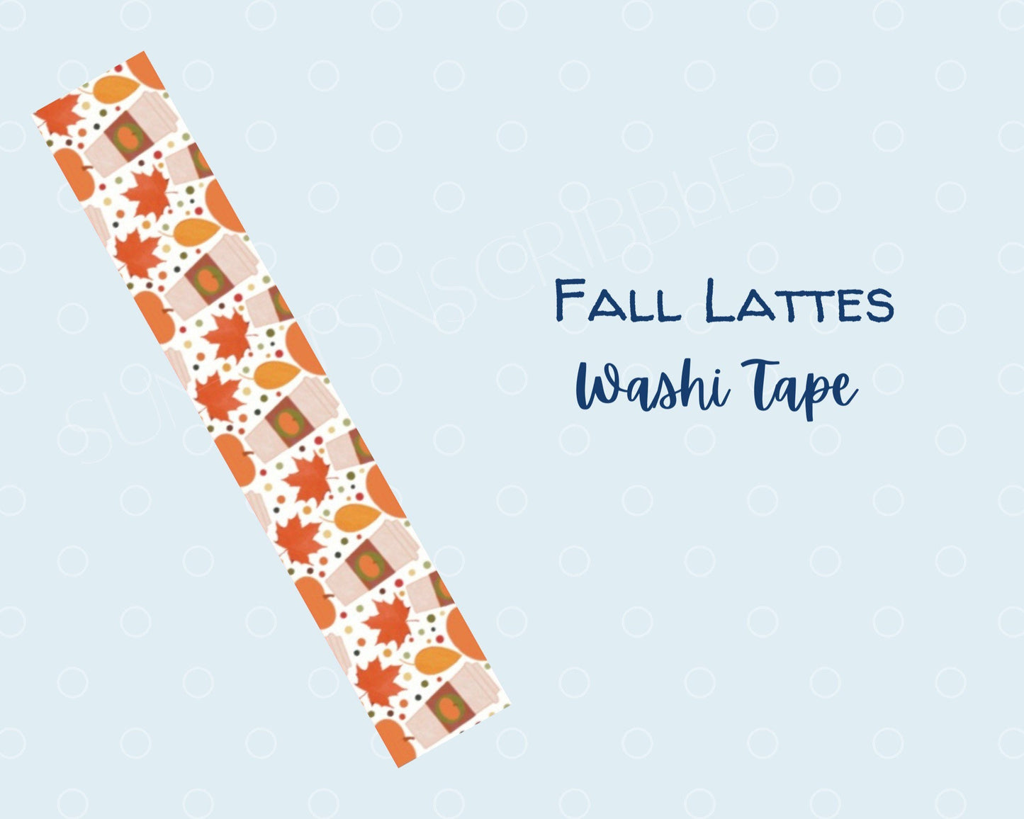 Fall Pumpkin/Pumpkin Spice Lattes Washi tape