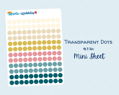 Translucent Dot "Boho Raindrops" Color-Way Stickers