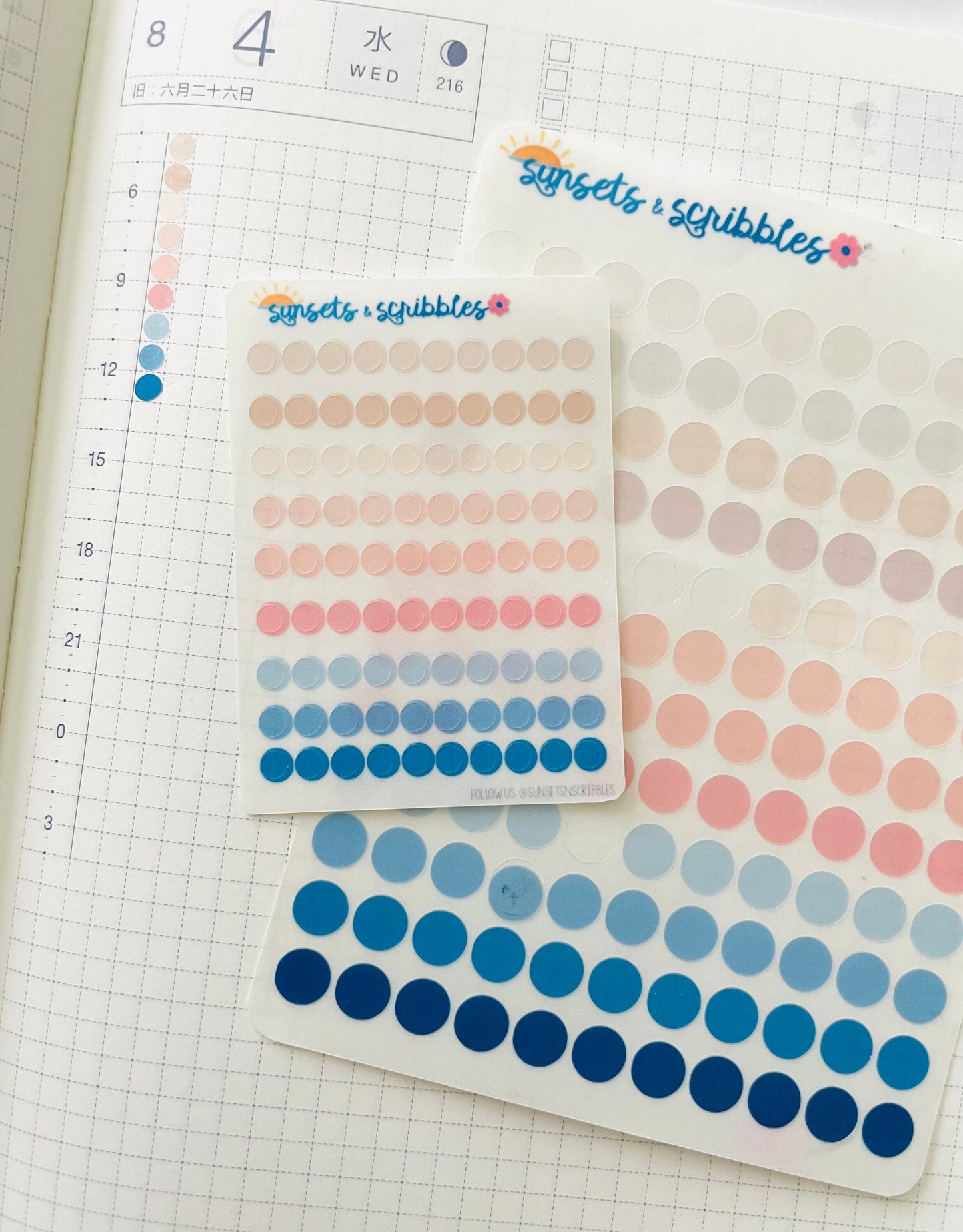 Tiny Translucent Balloons Planner Stickers