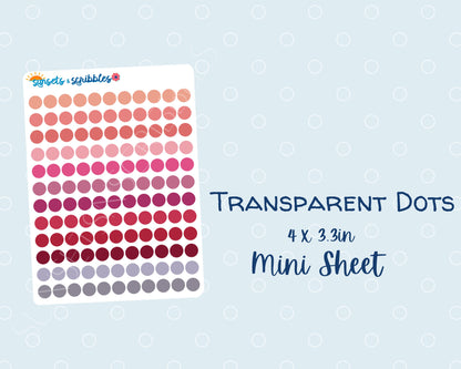 Burgundy Autumn Translucent Dots Stickers