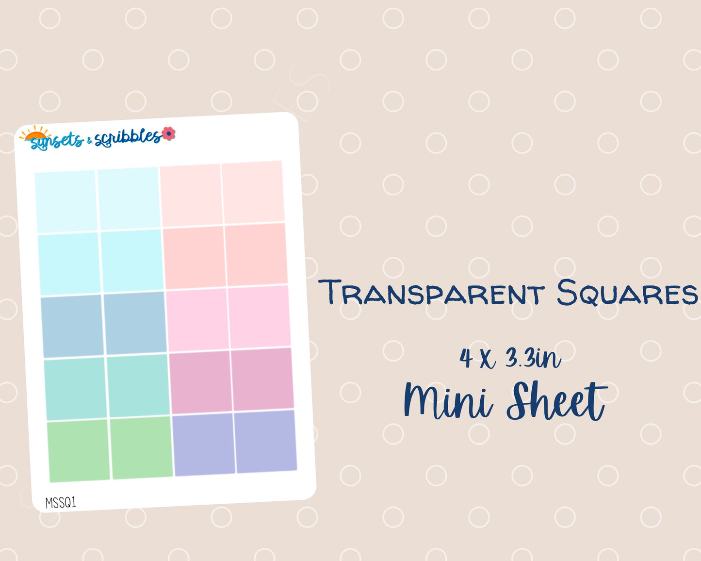 Translucent Square Stickers