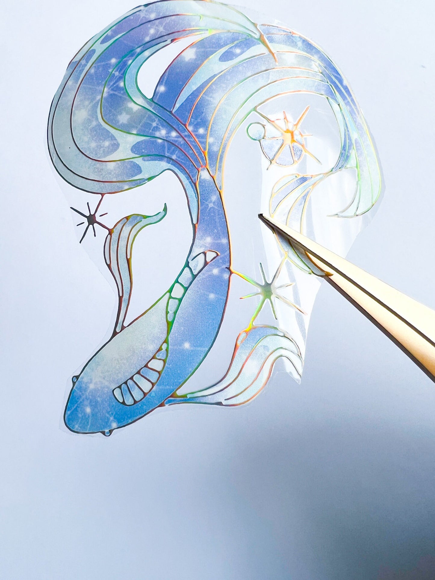 Dreamy Koi Fish PET Decorative Tape with Foil Accents
