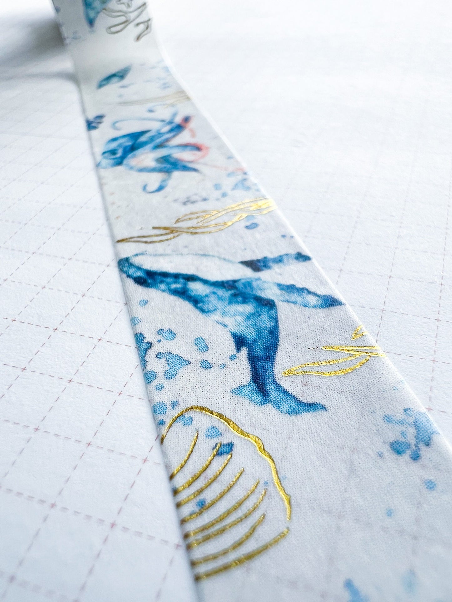 Watercolor Sea Foil Creatures Decorative Washi Tape