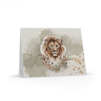Lion Blank Greeting Cards (8, 16, and 24 pcs)