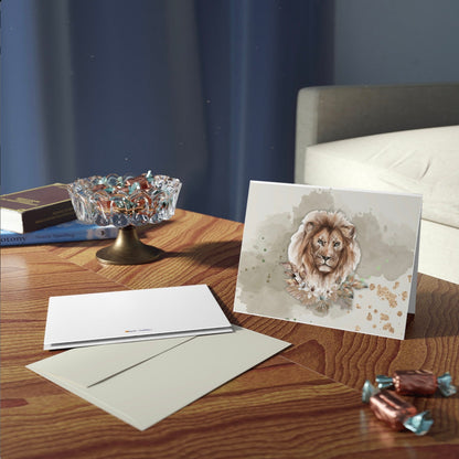 Lion Blank Greeting Cards (8, 16, and 24 pcs)