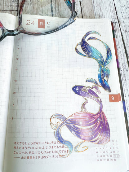 Dreamy Koi Fish PET Decorative Tape with Foil Accents