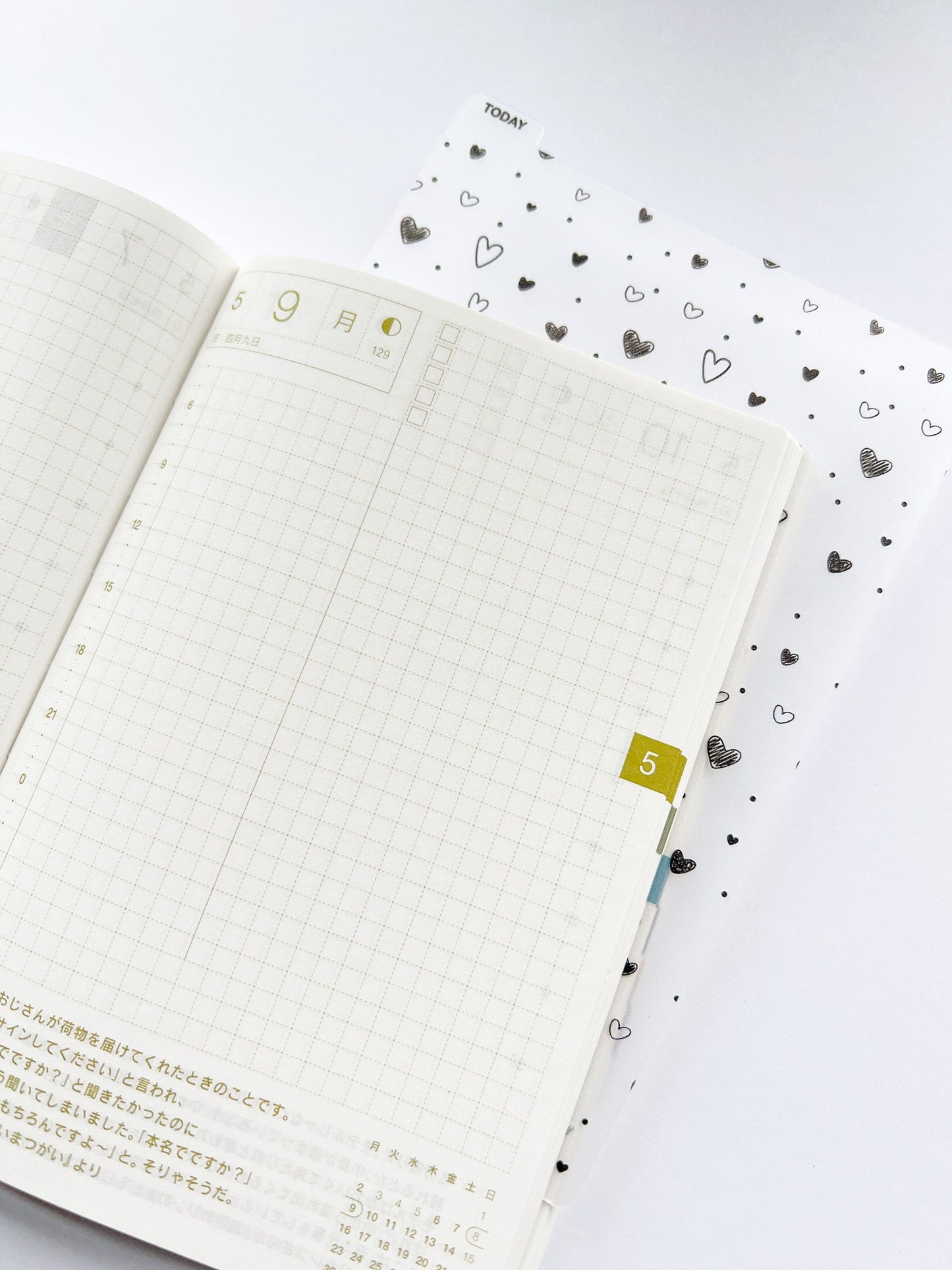 Doodle Hearts Pencil Board | Hobonichi, Travelers Notebook Passport, A5, A6, Weeks