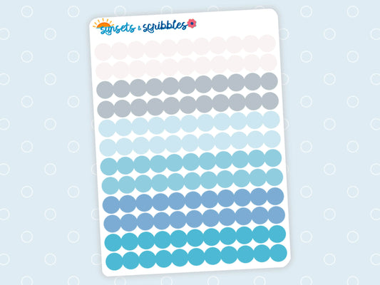 Ice Blue Winter Translucent Dots
