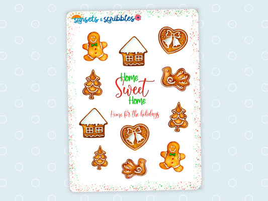 Home Sweet Home Gingerbread Stickers