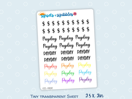 Payday Clear Stickers