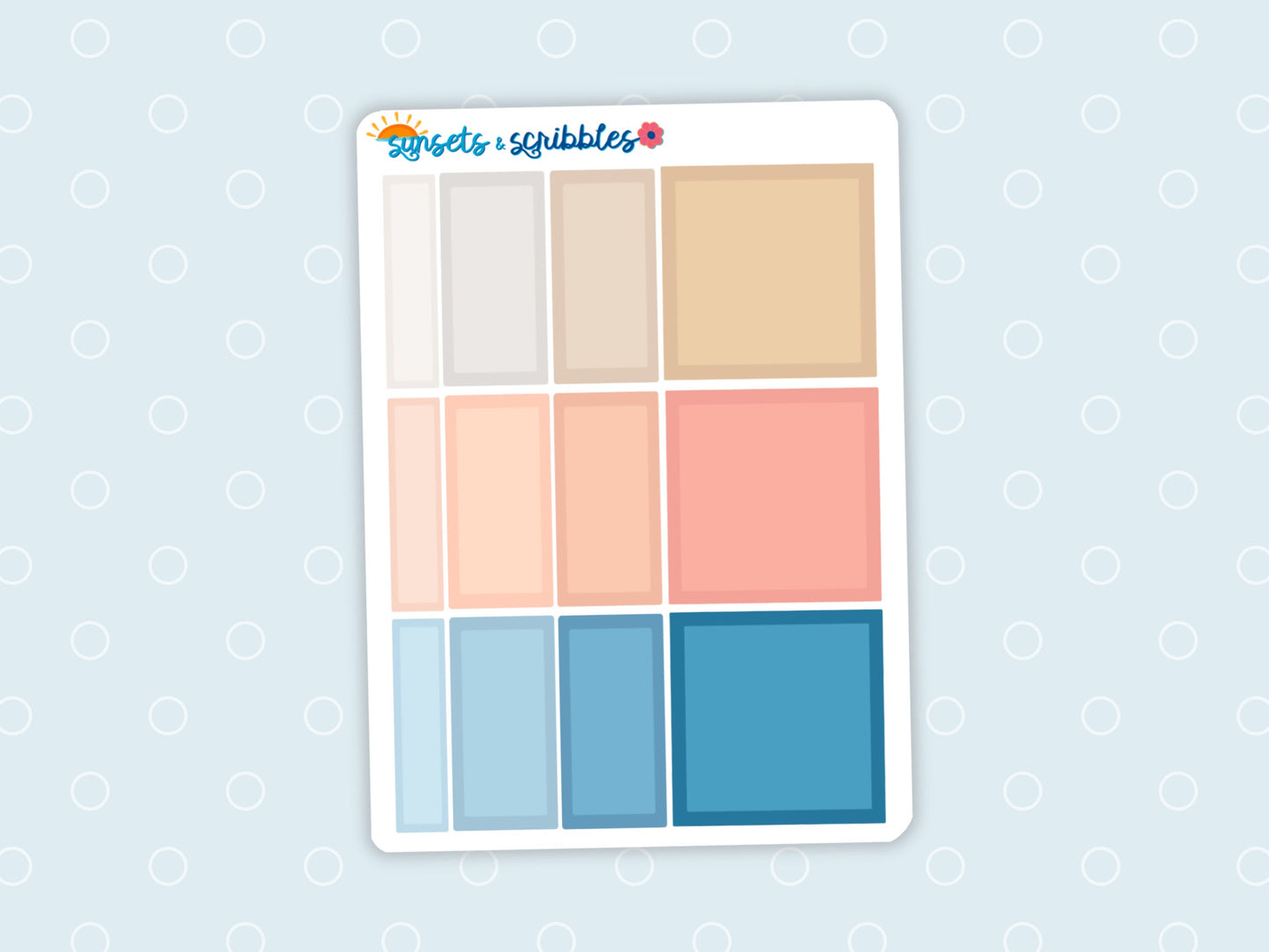 Planner Boxes Sticker Sheet