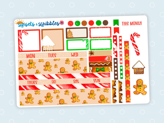 Sweet Gingerbread Hobonichi Cousin Monthly Stickers