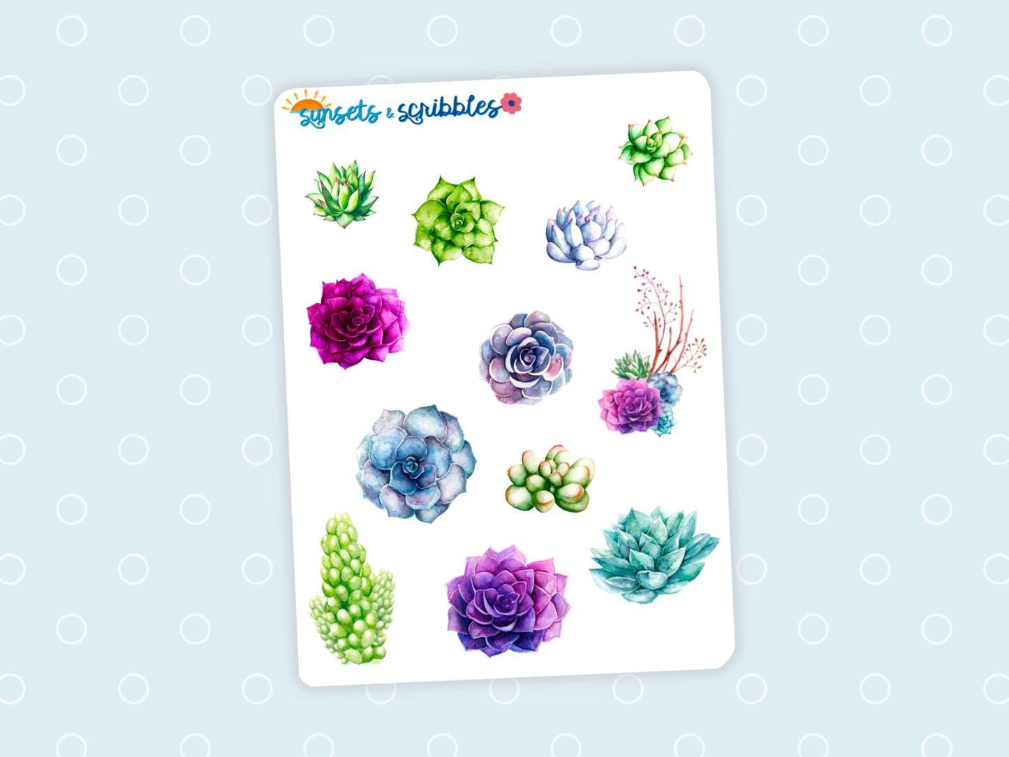 Translucent Succulent (Floral) Stickers