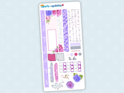 Hydrangea Hobonichi Weeks Weeky Sticker Kit