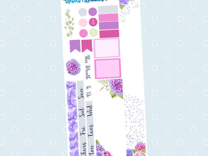 Hydrangea Hobonichi Weeks Monthly Sticker Kit