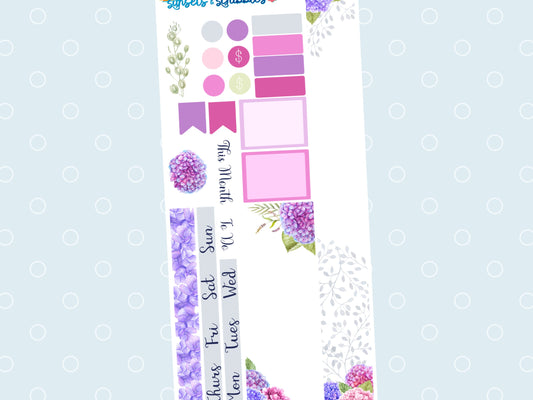 Hydrangea Hobonichi Weeks Monthly Sticker Kit