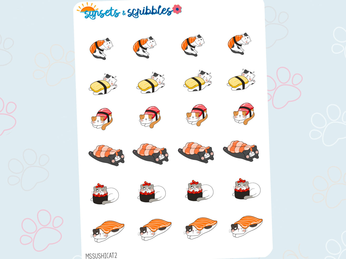 Sushi Cat Stickers