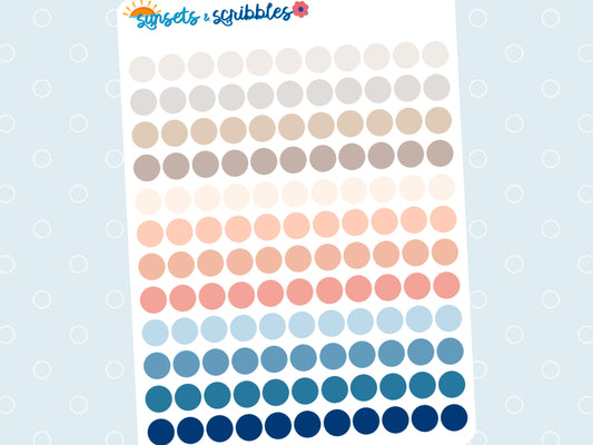 Watercolor Sea Translucent Dots