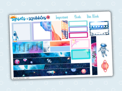 Welcome spaceman Hobonichi Cousin Weekly Stickers