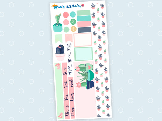 Cactus Hobonichi Weeks Monthly Planner Stickers