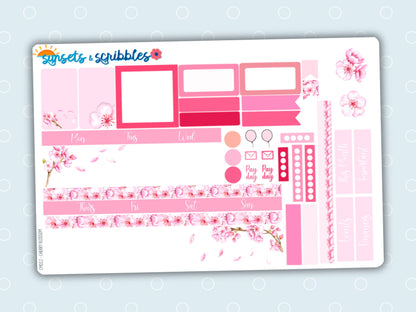Cherry Blossom Hobohichi Cousin Monthly Planner Stickers
