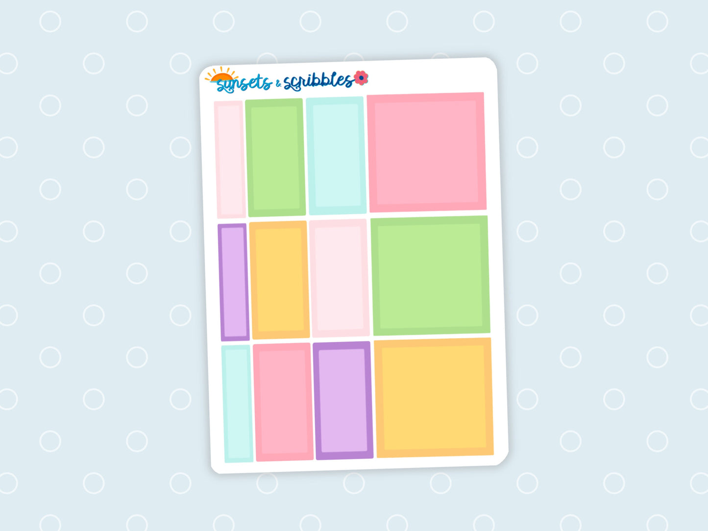Planner Boxes Sticker Sheet