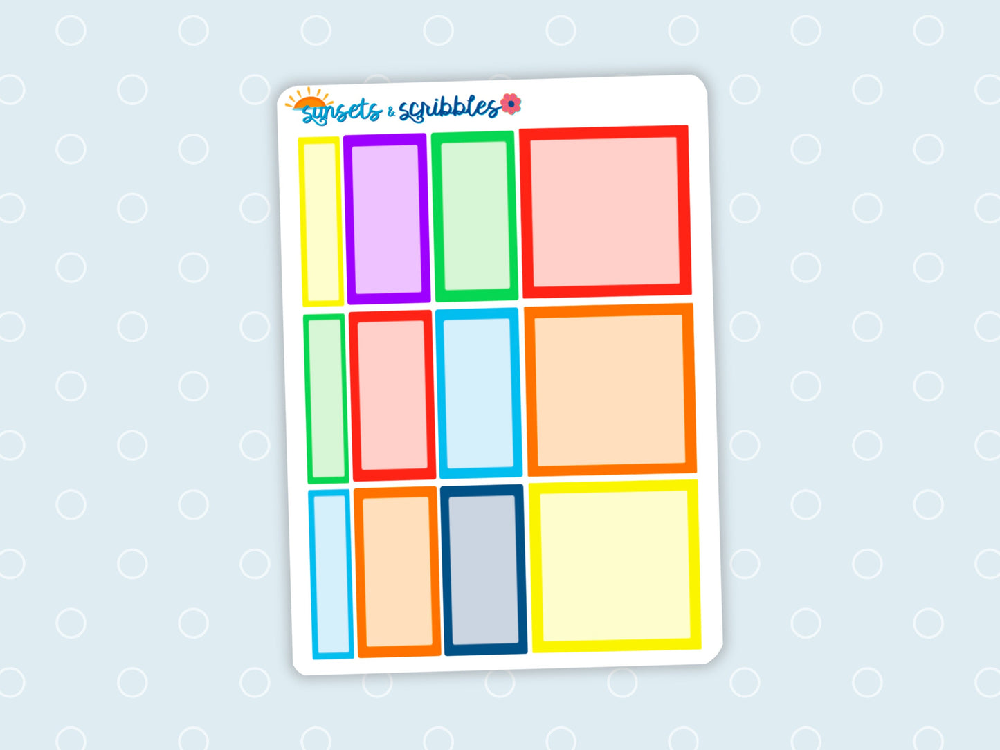 Planner Boxes Sticker Sheet