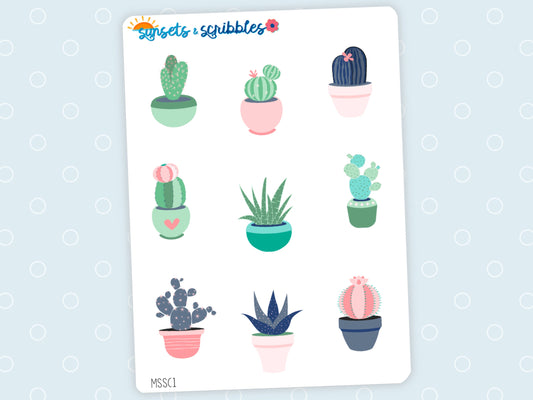 Sweet Cactus Plant/Floral Stickers