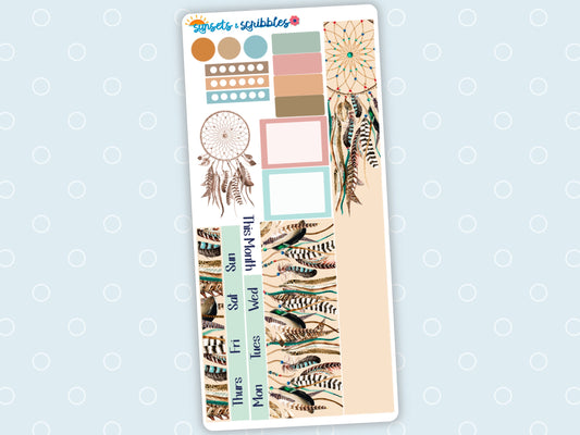 Feathered Brown Hobonichi Weeks Monthly Planner Sticker
