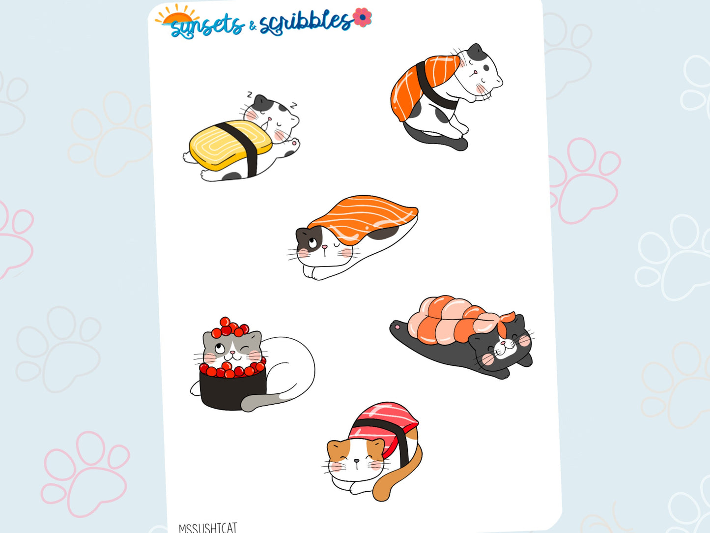 Sushi Cat Stickers