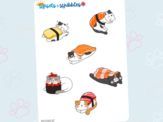 Sushi Cat Stickers
